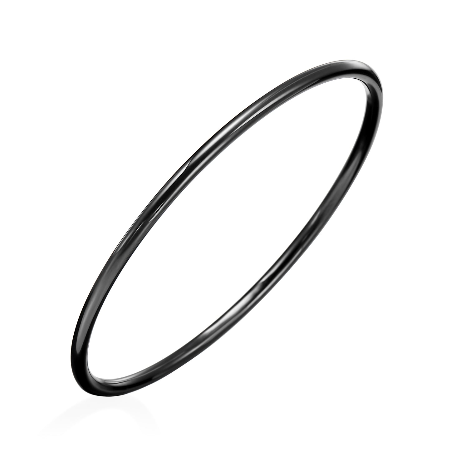 Gem Ceramic Round Bangle 3mm