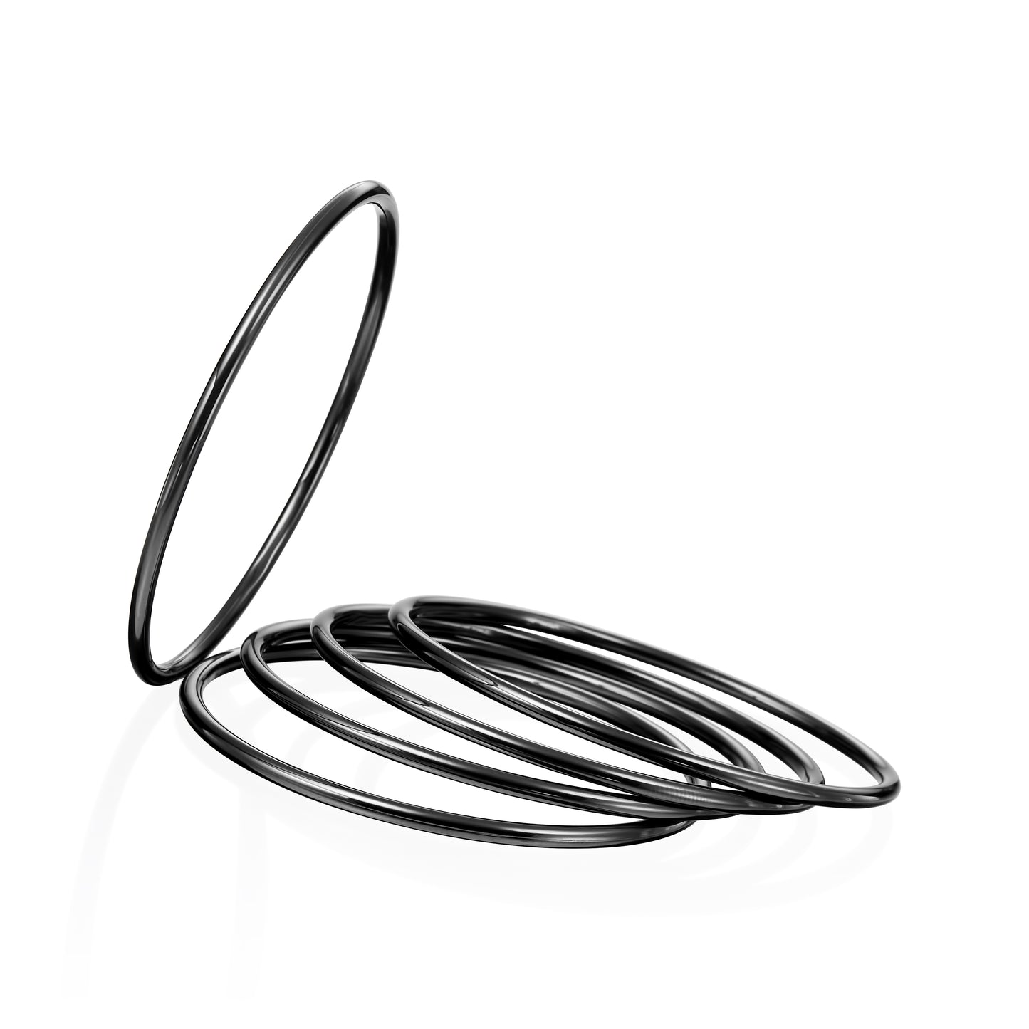 Gem Ceramic Round Bangle 3mm