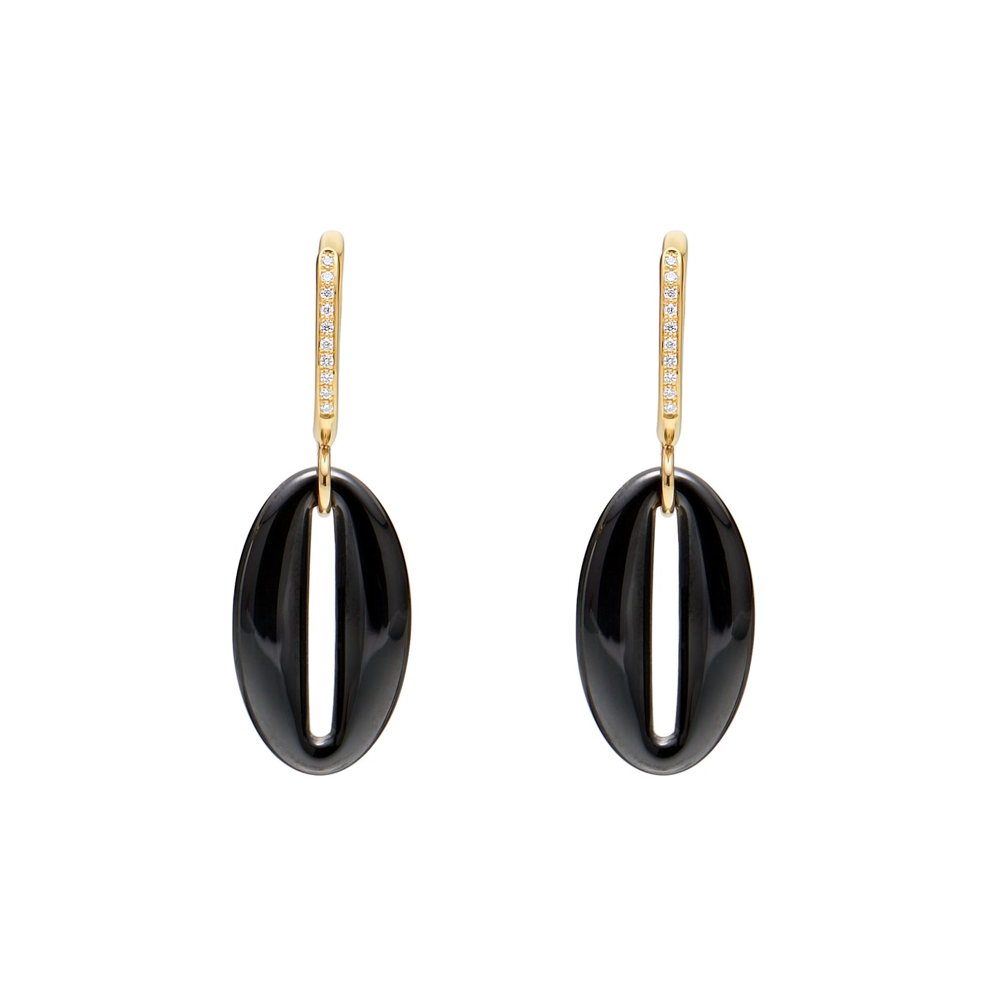 Ceramic Circle Drop Earrings