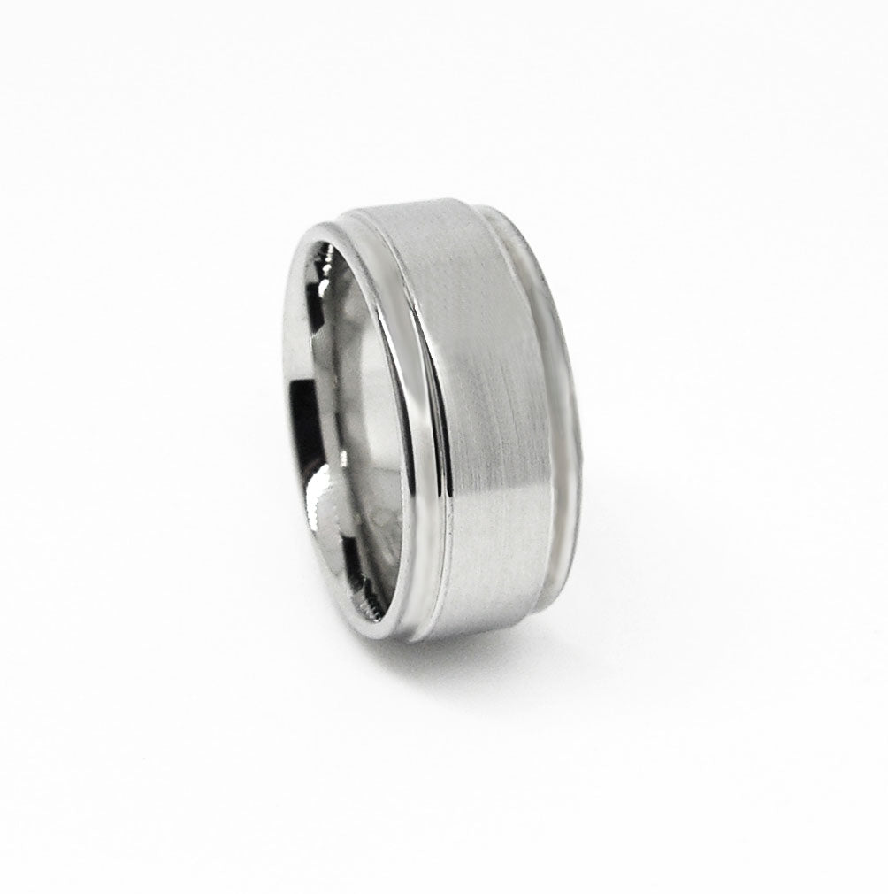 Cobalt Chrome Gem Ceramic Step Band 10mm