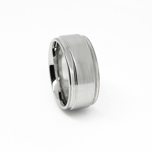 Cobalt Chrome Gem Ceramic Step Band 10mm