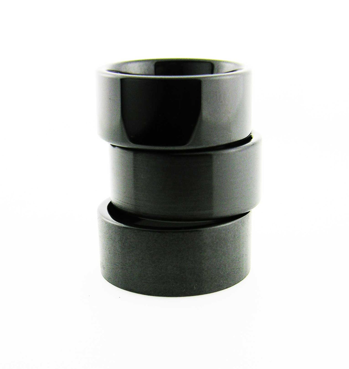 Black Gem Ceramic Flat Band 10mm