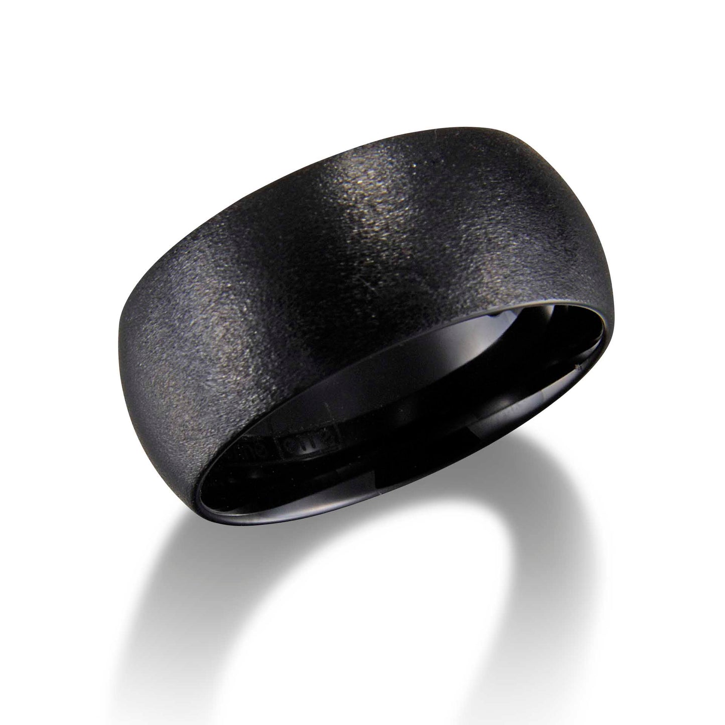 Black Gem Ceramic Dome Band 10mm