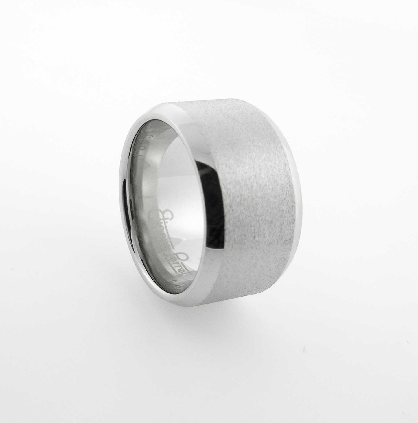 Chrome Gem Ceramic Bevel Band 12mm