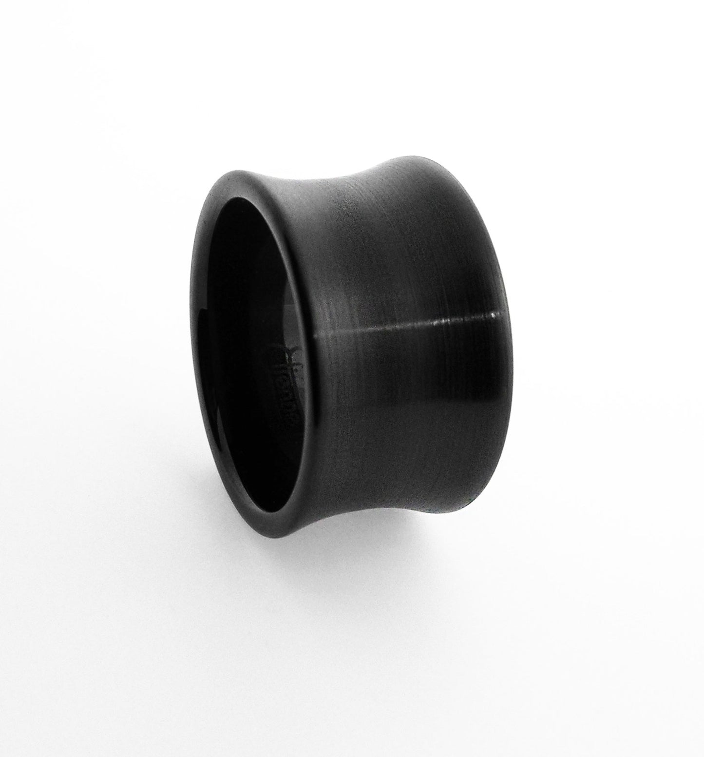 Black Gem Ceramic Concave Band 12mm