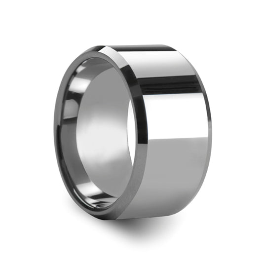 Chrome Gem Ceramic Bevel Band 12mm