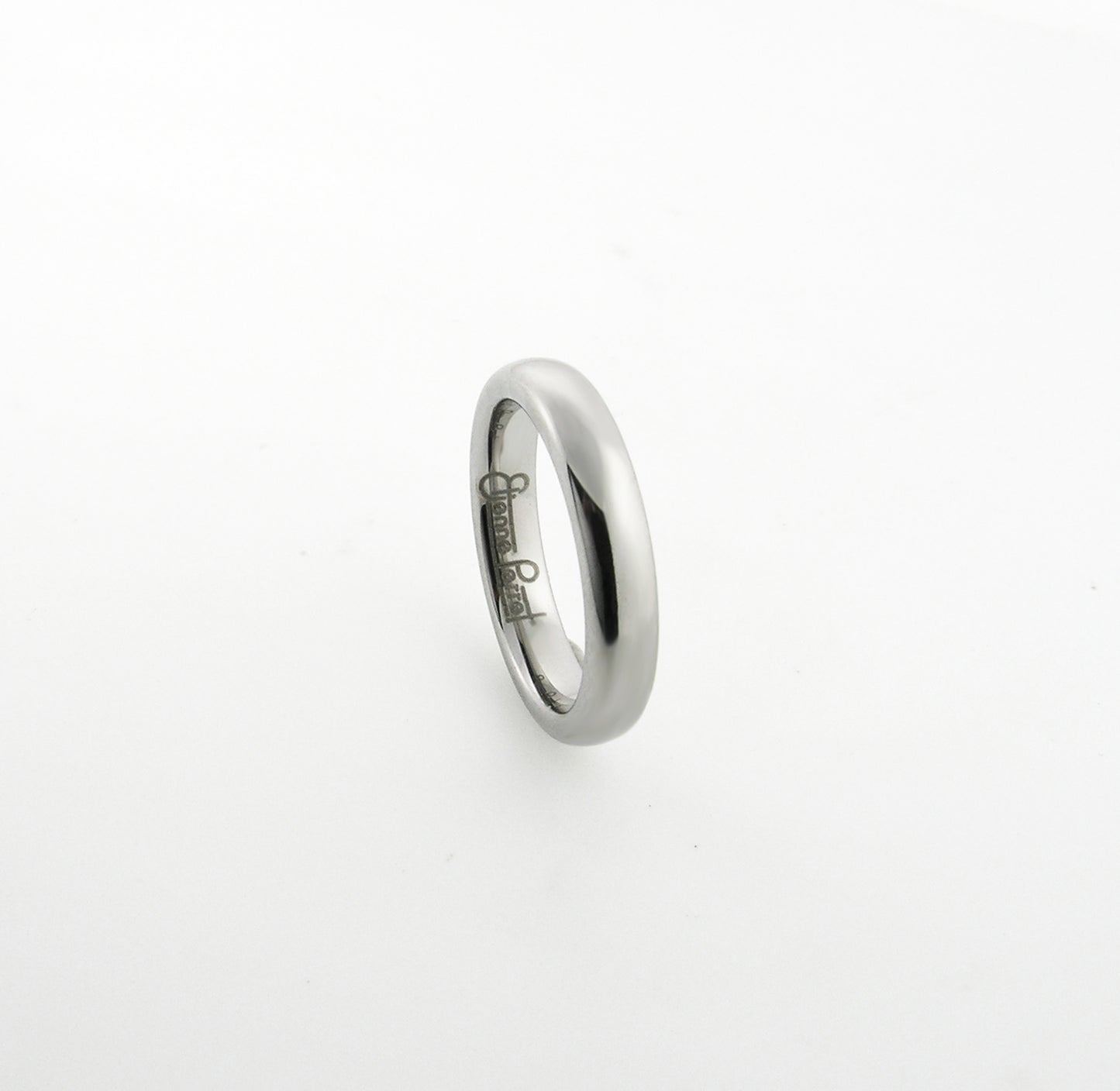 Chrome Gem Ceramic Dome Band 4mm