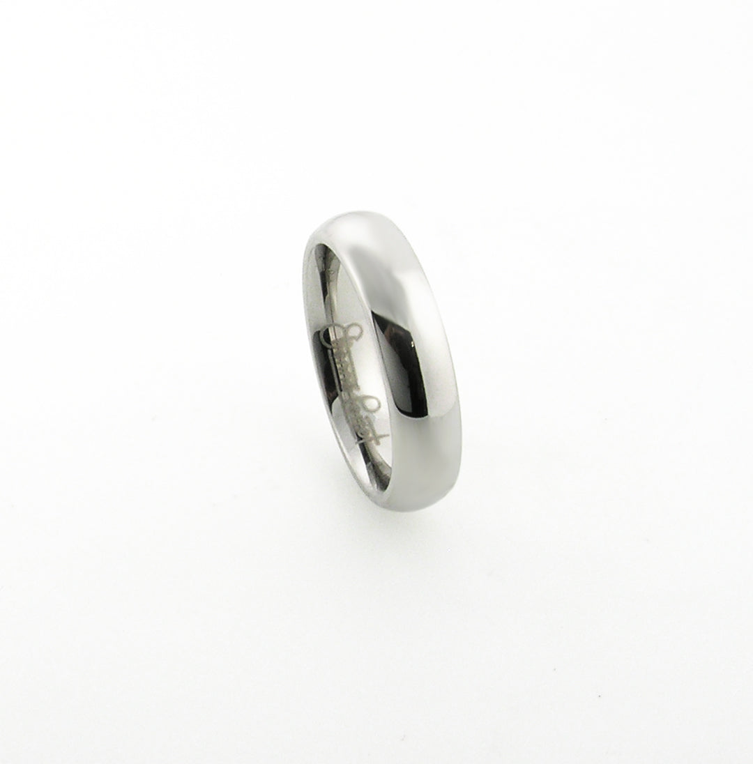 Chrome Gem Ceramic Dome Band 5mm