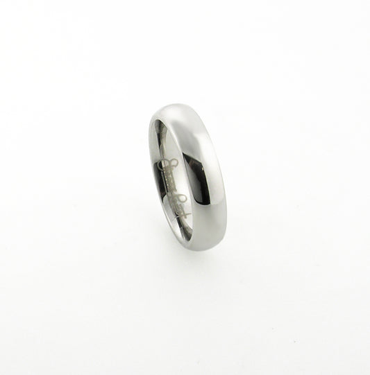 Chrome Gem Ceramic Dome Band 5mm