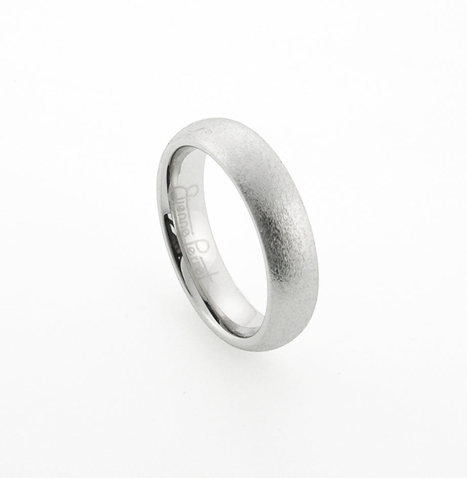 Chrome Gem Ceramic Dome Band 5mm