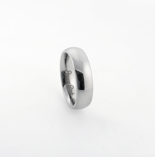 Chrome Gem Ceramic Dome Band 6mm