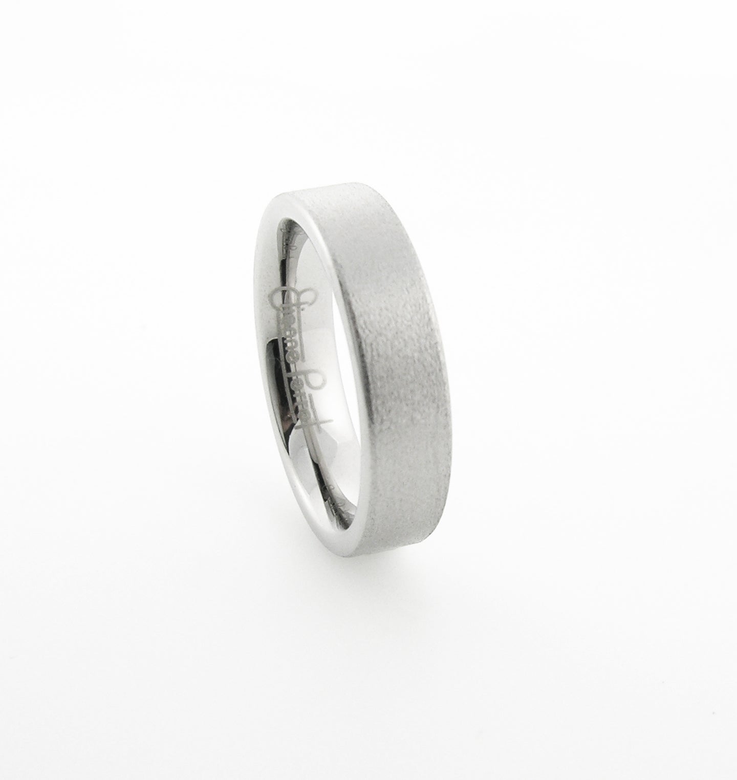 Chrome Gem Ceramic Flat Band 6mm