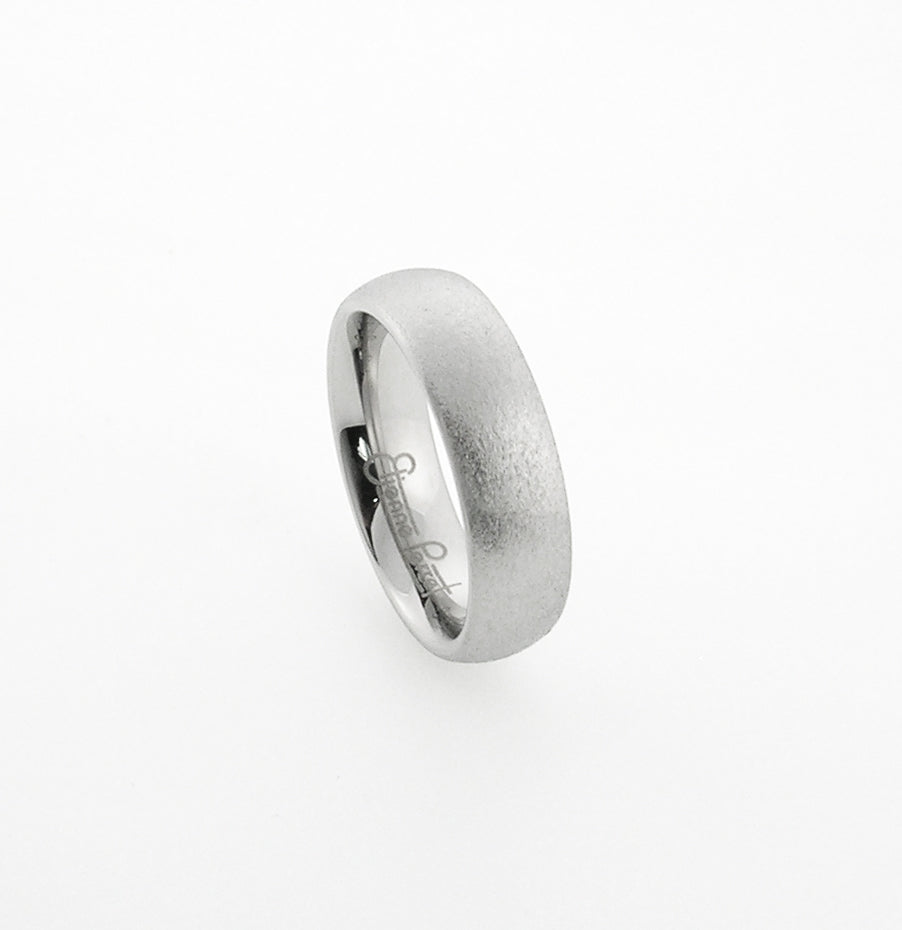 Chrome Gem Ceramic Dome Band 6mm