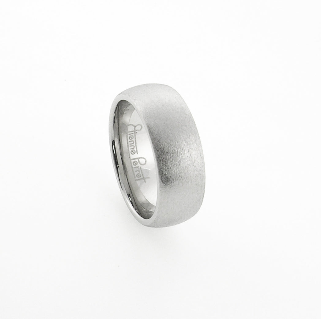 Chrome Gem Ceramic Dome Band 8mm
