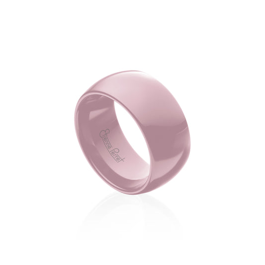 Pink Gem Ceramic Dome Band 10mm