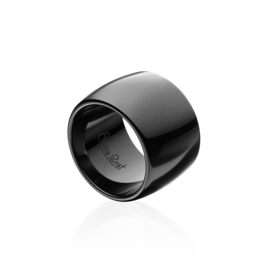 Black Gem Ceramic Dome Band 14mm