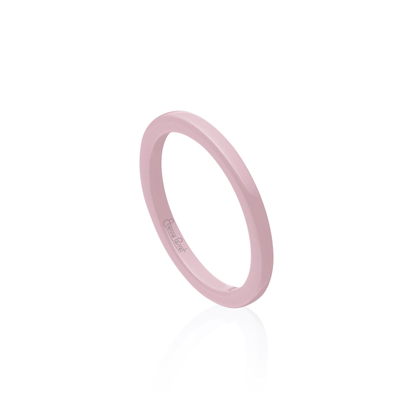 Pink Gem Ceramic Dome Band 2mm