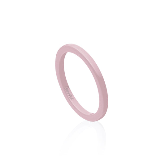 Pink Gem Ceramic Dome Band 2mm