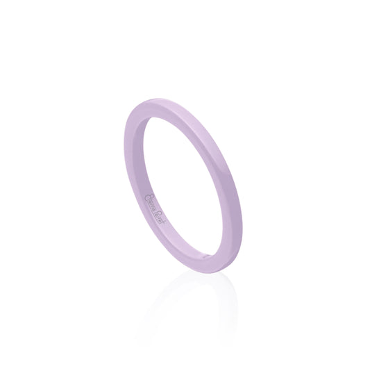 Lavender Gem Ceramic Dome Band 2mm