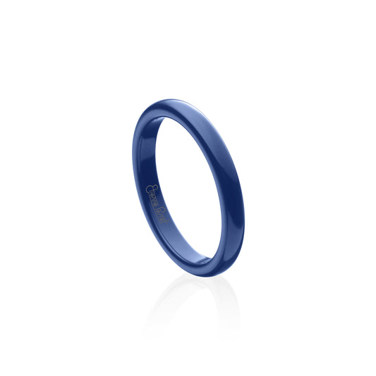 Blue Gem Ceramic Dome Band 3mm