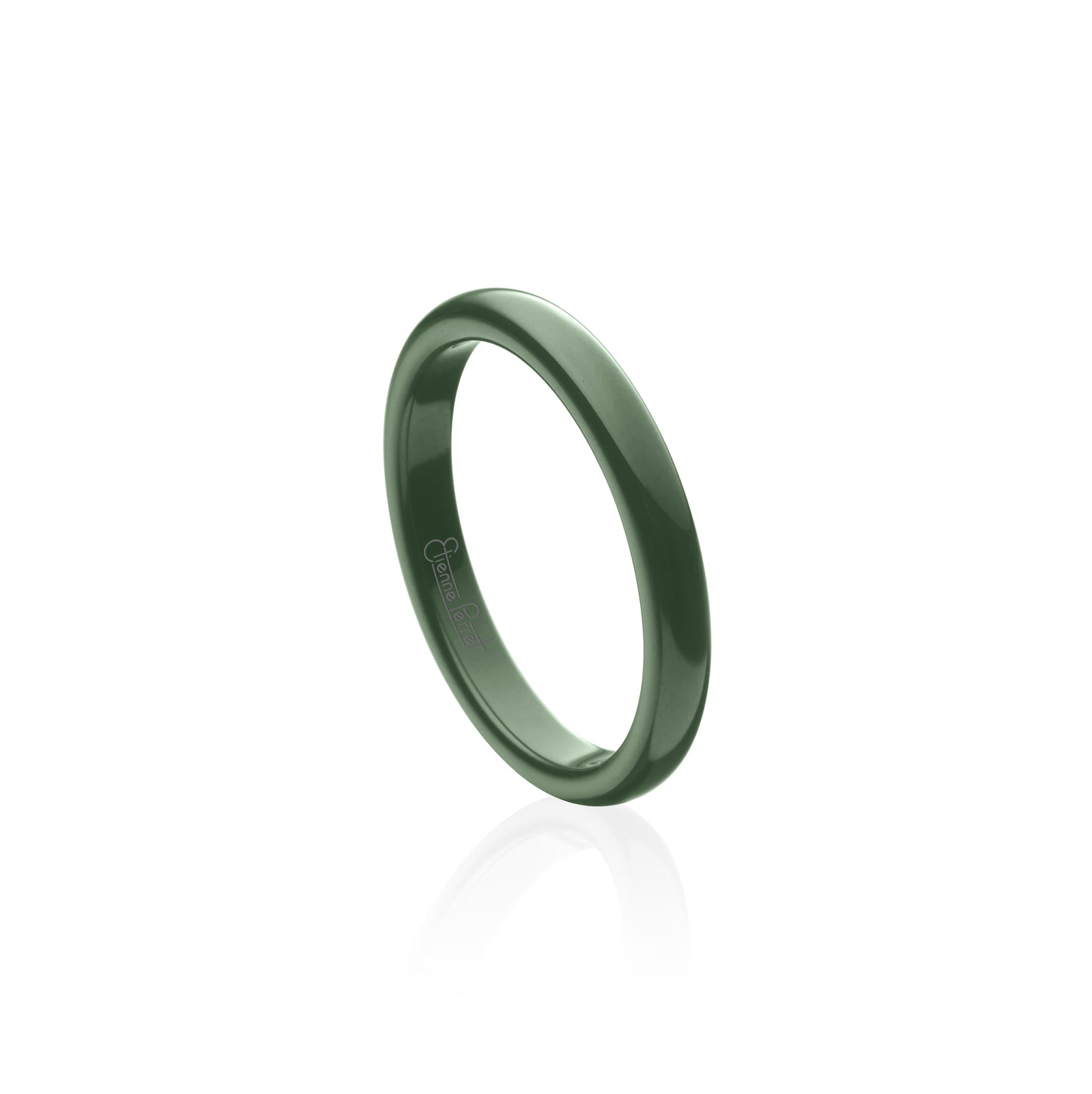 Green Gem Ceramic Dome Band 3mm