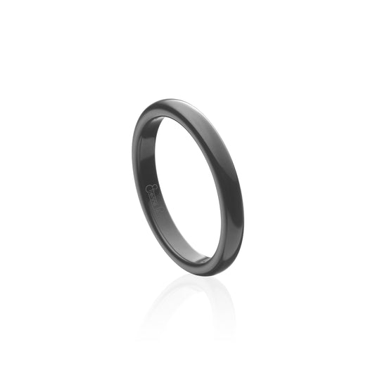 Grey Gem Ceramic Dome Band 3mm