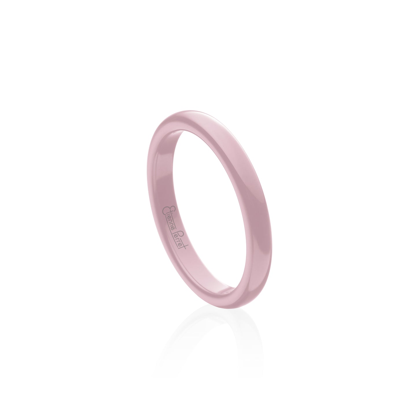 Pink Gem Ceramic Dome Band 3mm