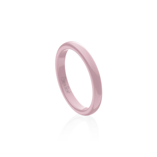 Pink Gem Ceramic Dome Band 3mm