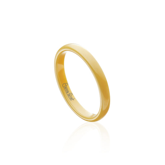 Yellow Gem Ceramic Dome Band 3mm