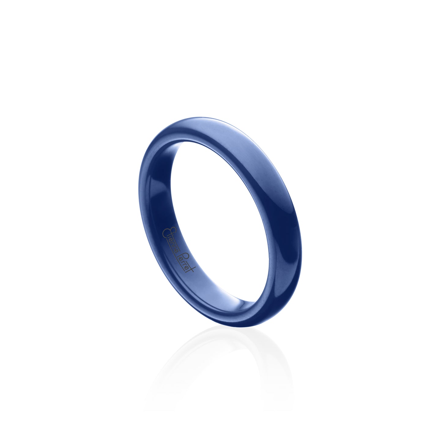 Blue Gem Ceramic Dome Band 4mm