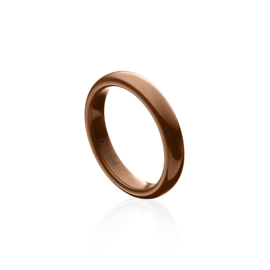 Brown Gem Ceramic Dome Band 4mm