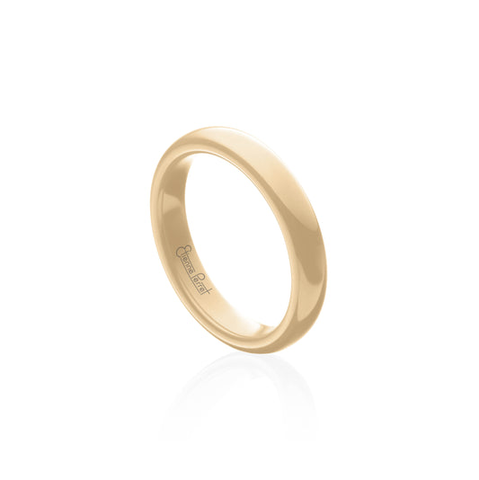 Cream Gem Ceramic Dome Band 4mm