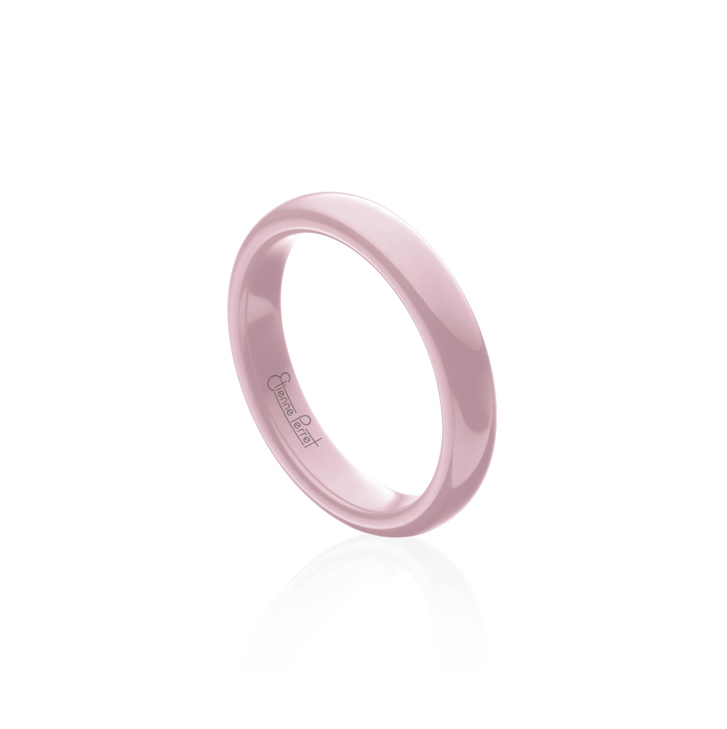 Pink Gem Ceramic Dome Band 4mm