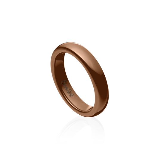 Brown Gem Ceramic Dome Band 5mm