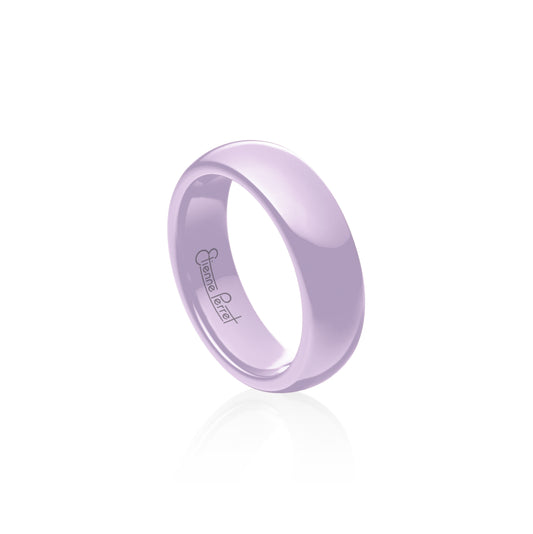 Lavender Gem Ceramic Dome Band 6mm