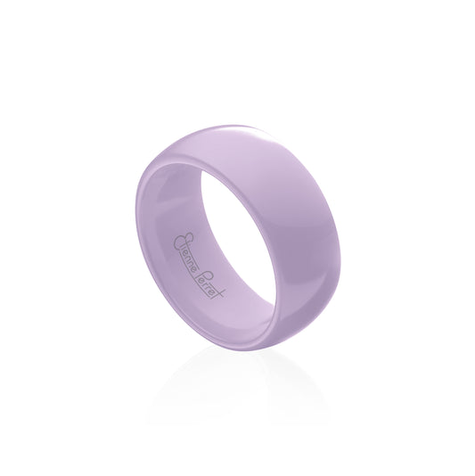 Lavender Gem Ceramic Dome Band 8mm