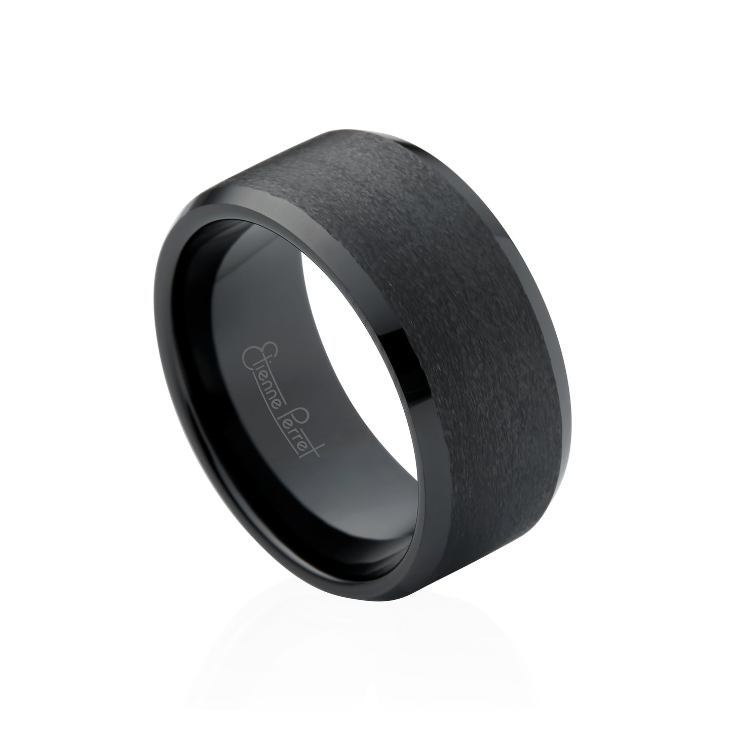 Black Gem Ceramic Bevel Edge Band 10mm