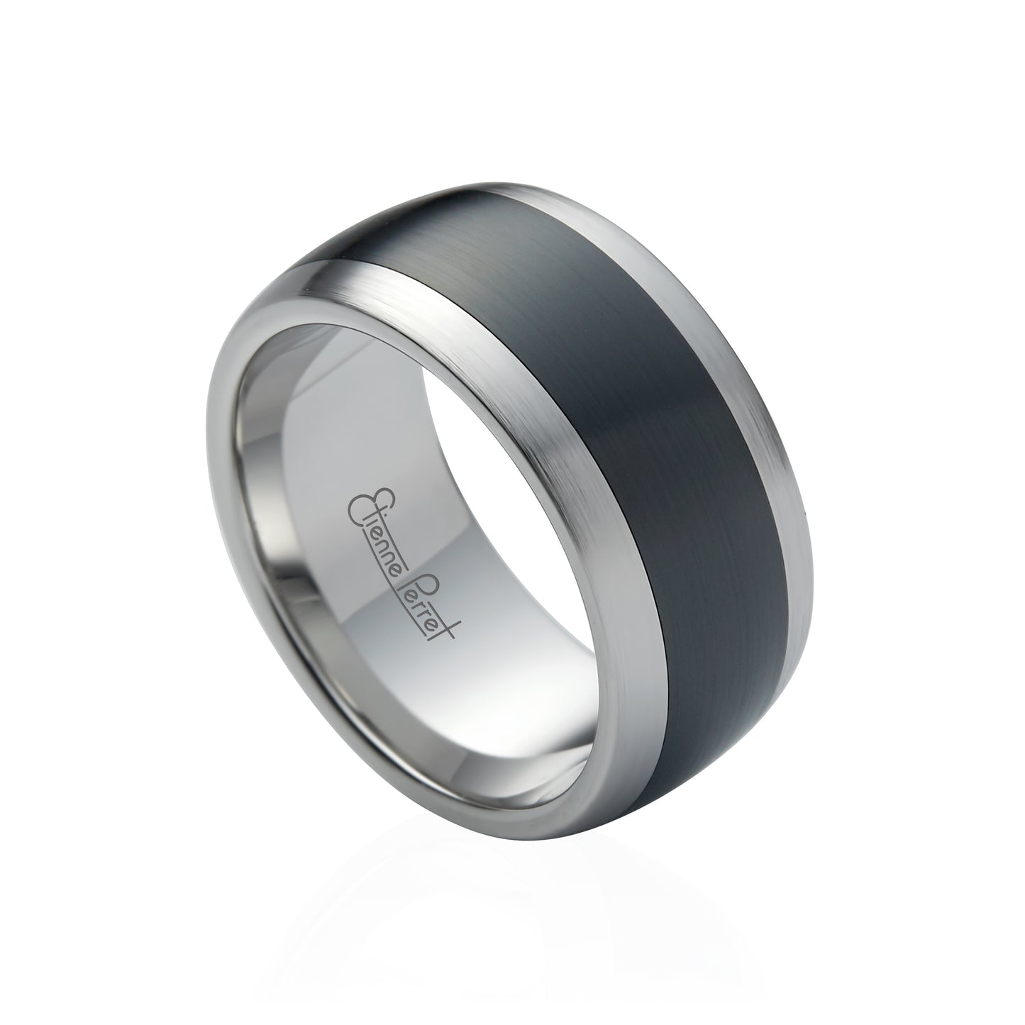Cobalt Chrome with Black Gem Ceramic Inlay Band 10mm