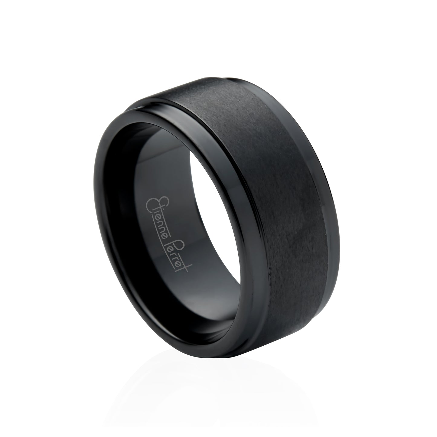 Black Gem Ceramic Step Band 10mm
