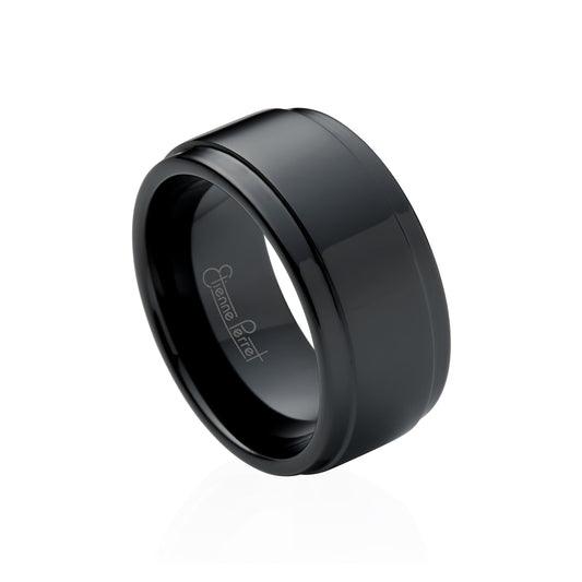 Black Gem Ceramic Step Band 10mm