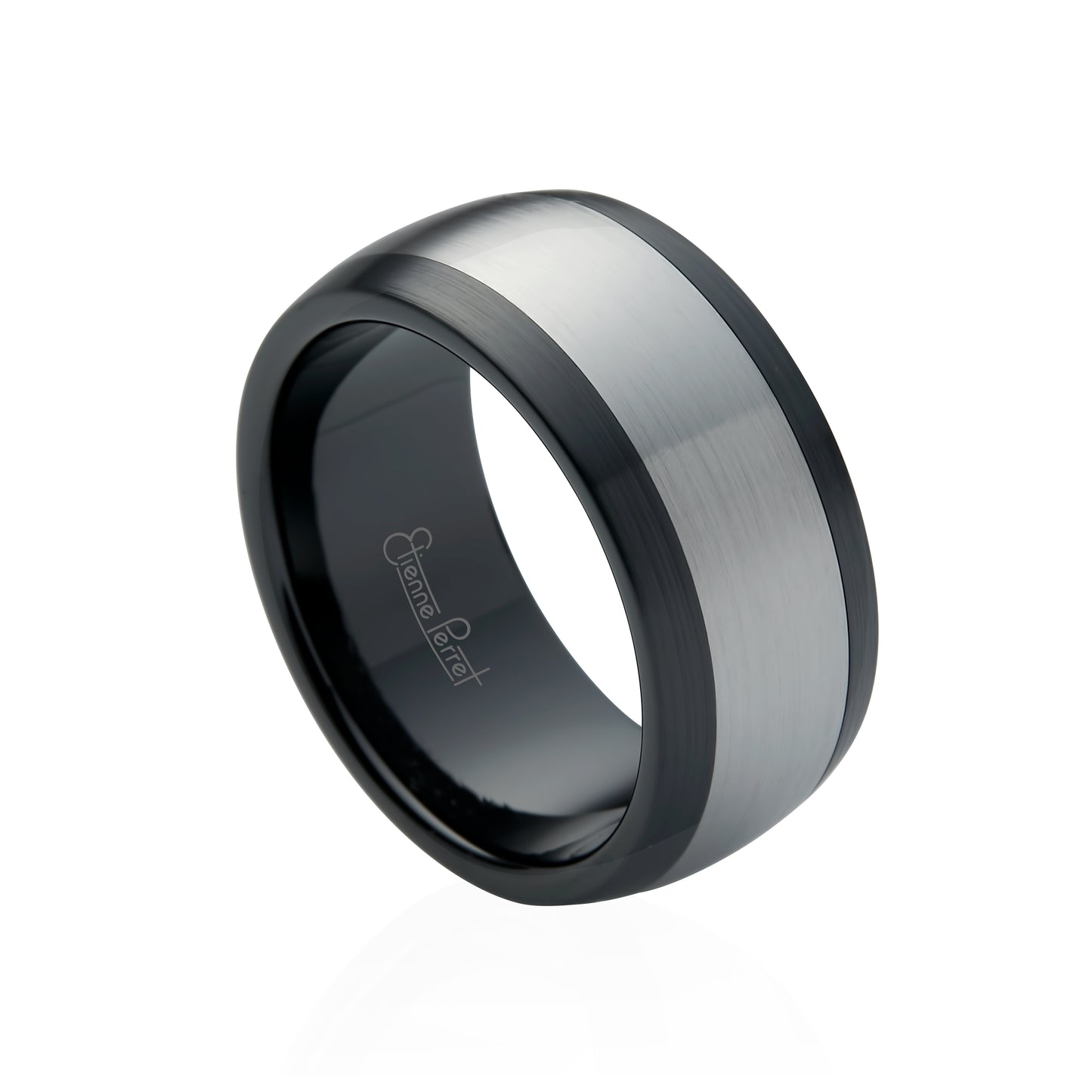 Black Gem Ceramic with Cobalt Chrome Inlay Band 10mm