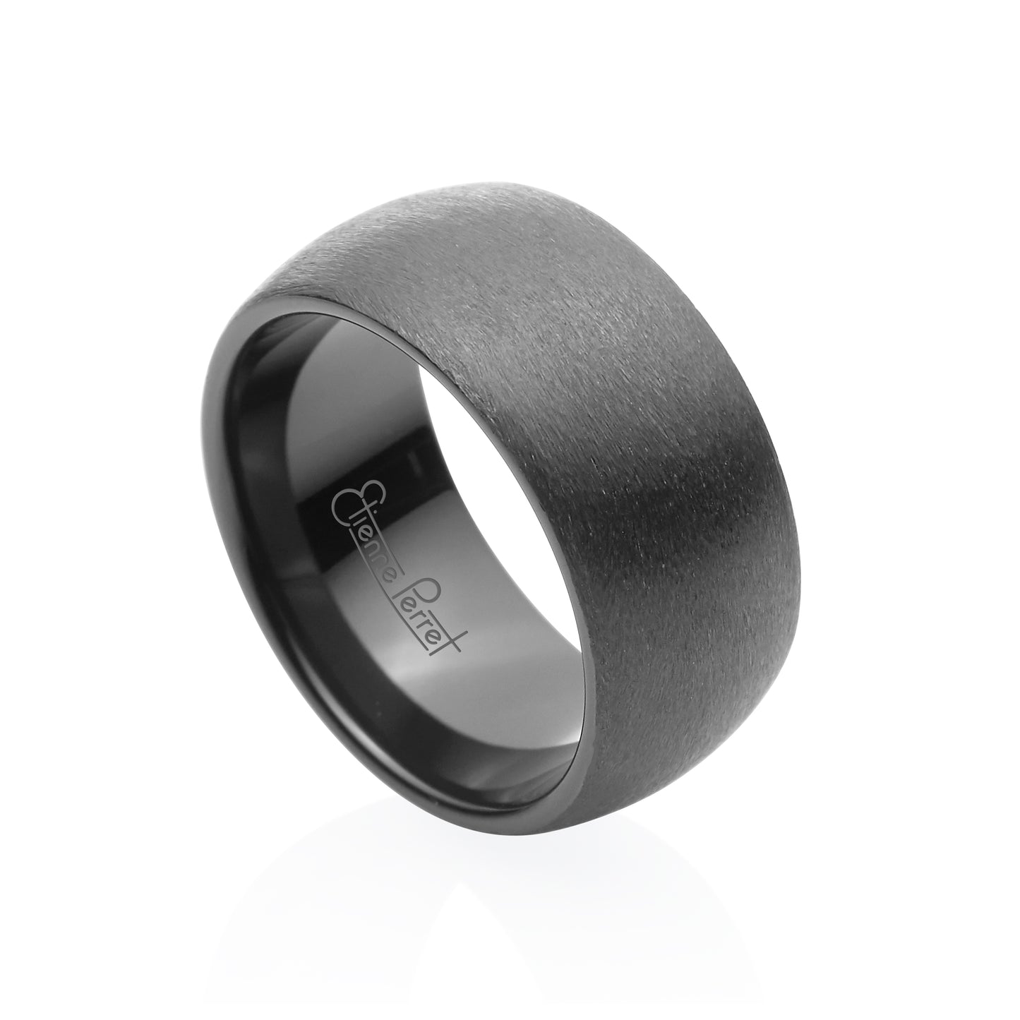 Grey Gem Ceramic Dome Band 10mm