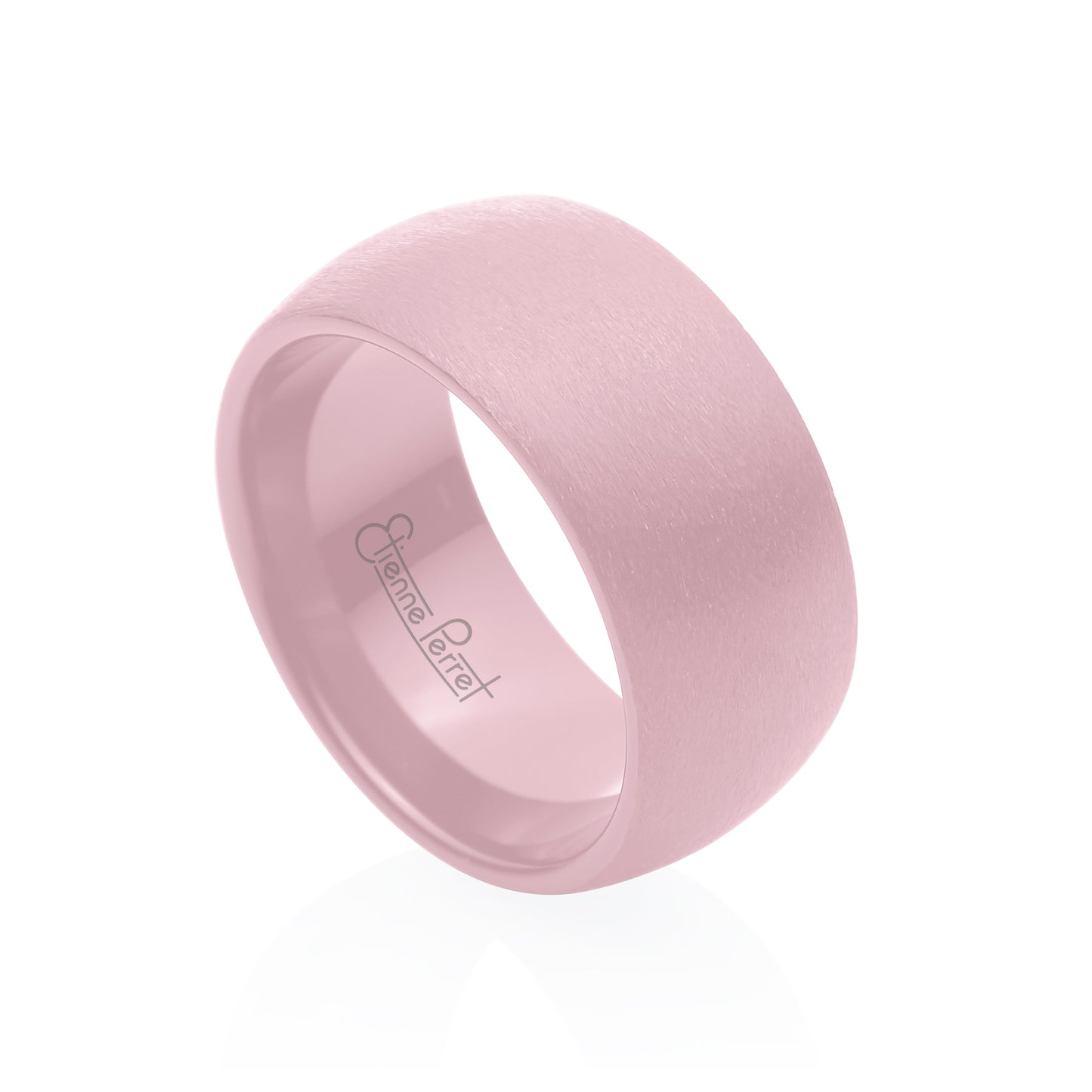 Pink Gem Ceramic Dome Band 10mm