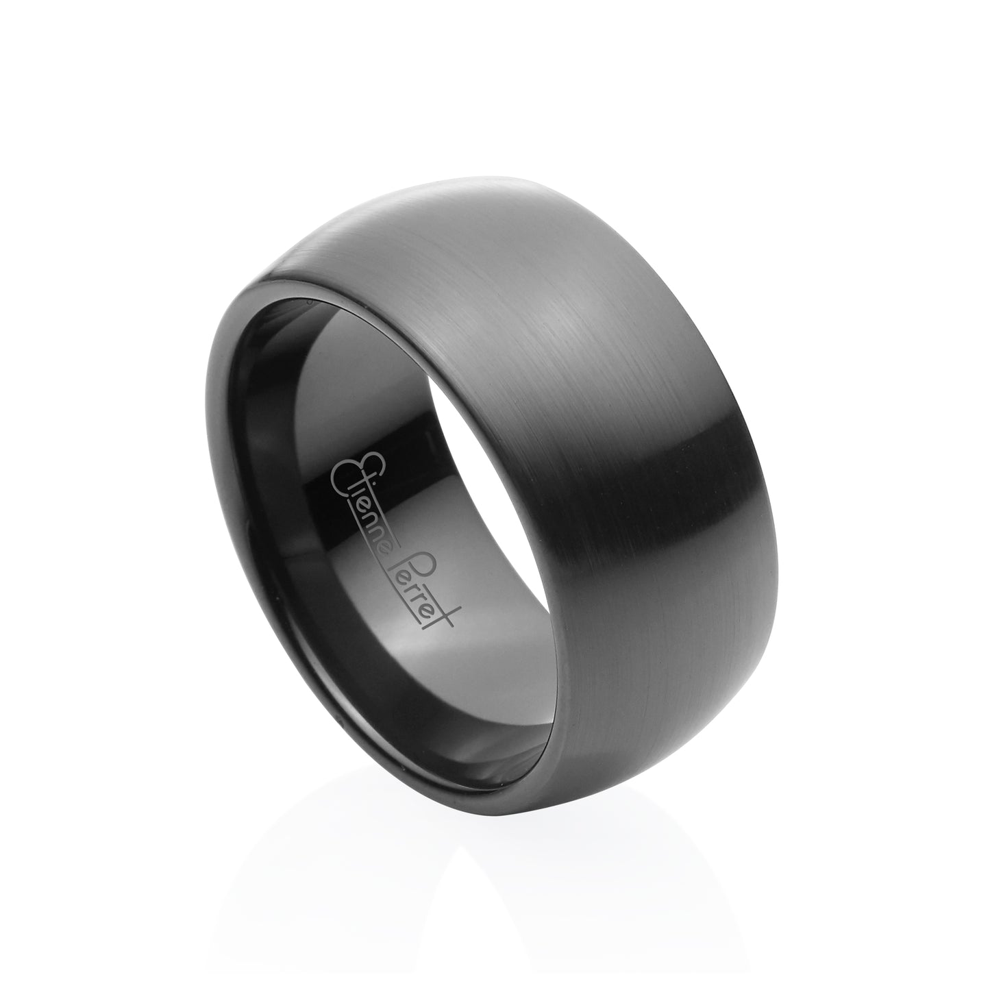 Grey Gem Ceramic Dome Band 10mm