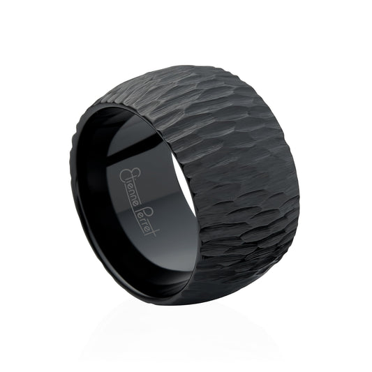 Black Gem Ceramic Bark Band 12mm