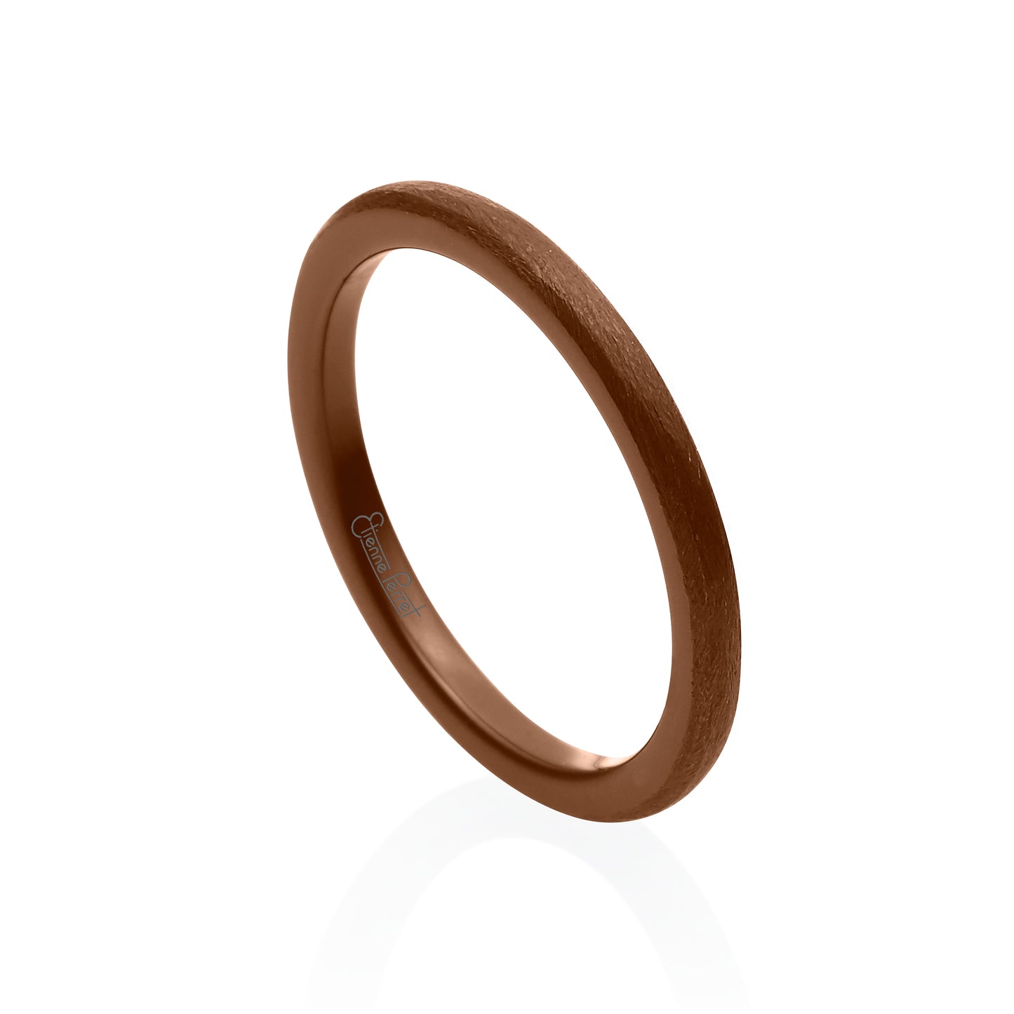 Brown Gem Ceramic Dome Band 2mm