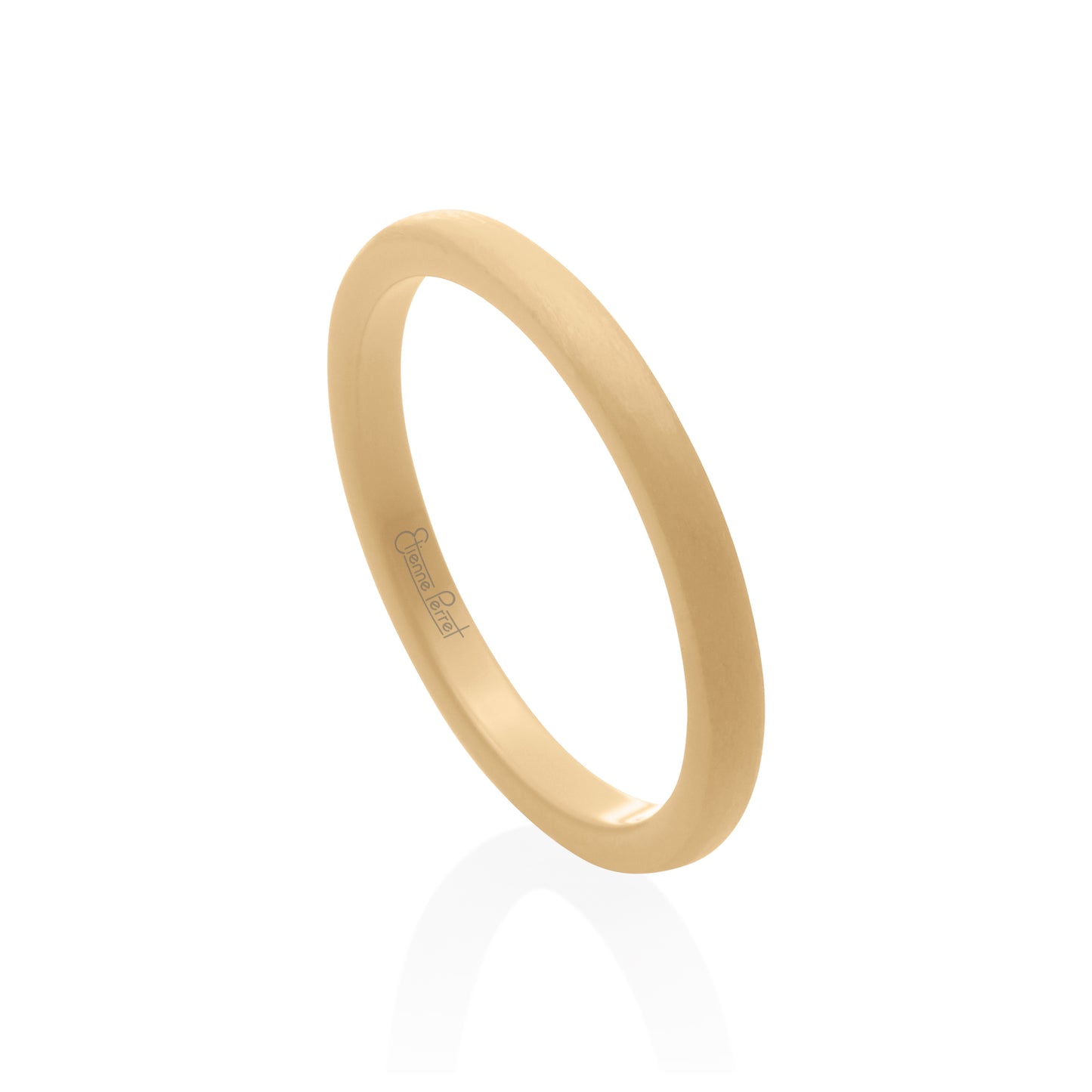 Cream Gem Ceramic Dome Band 2mm