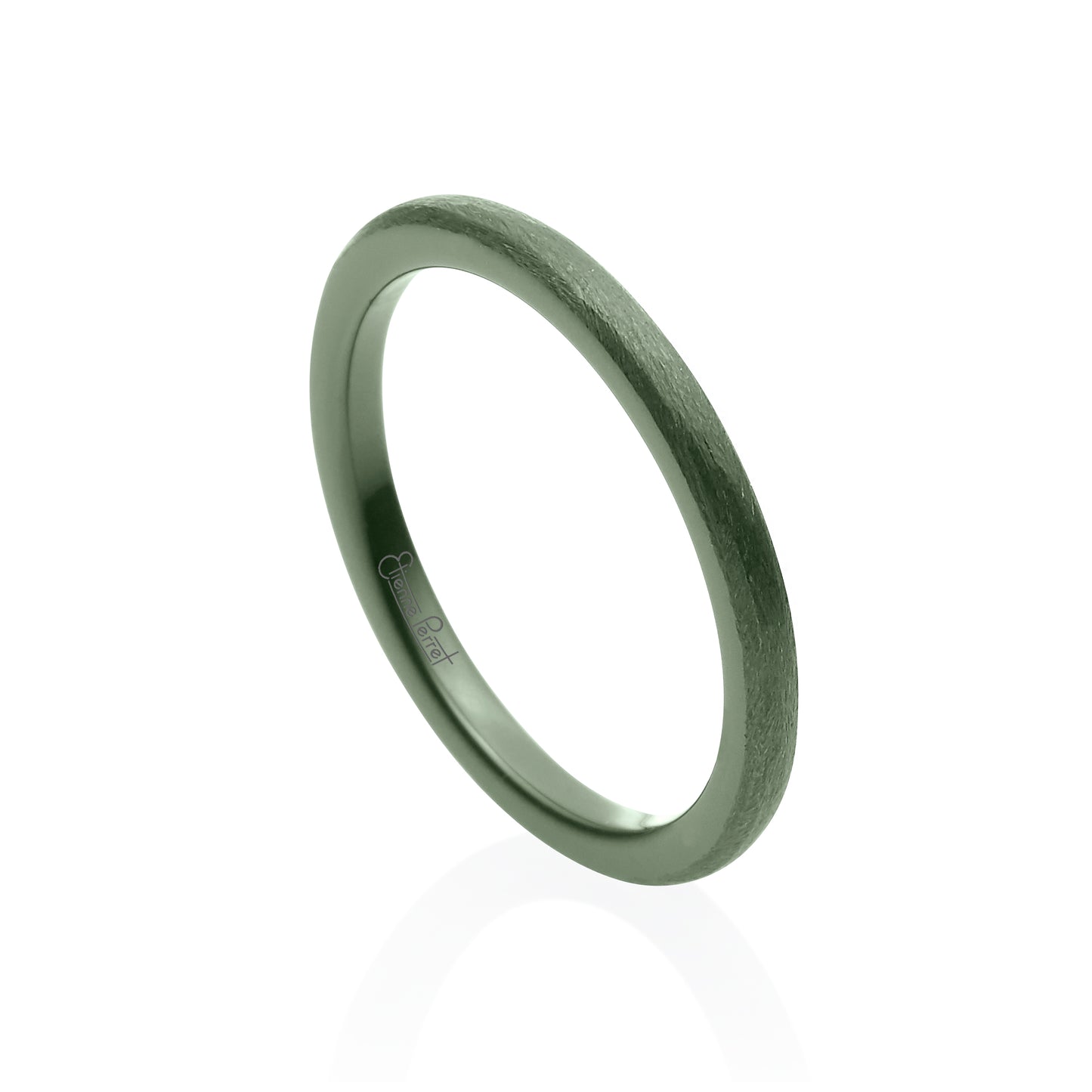 Green Gem Ceramic Dome Band 2mm