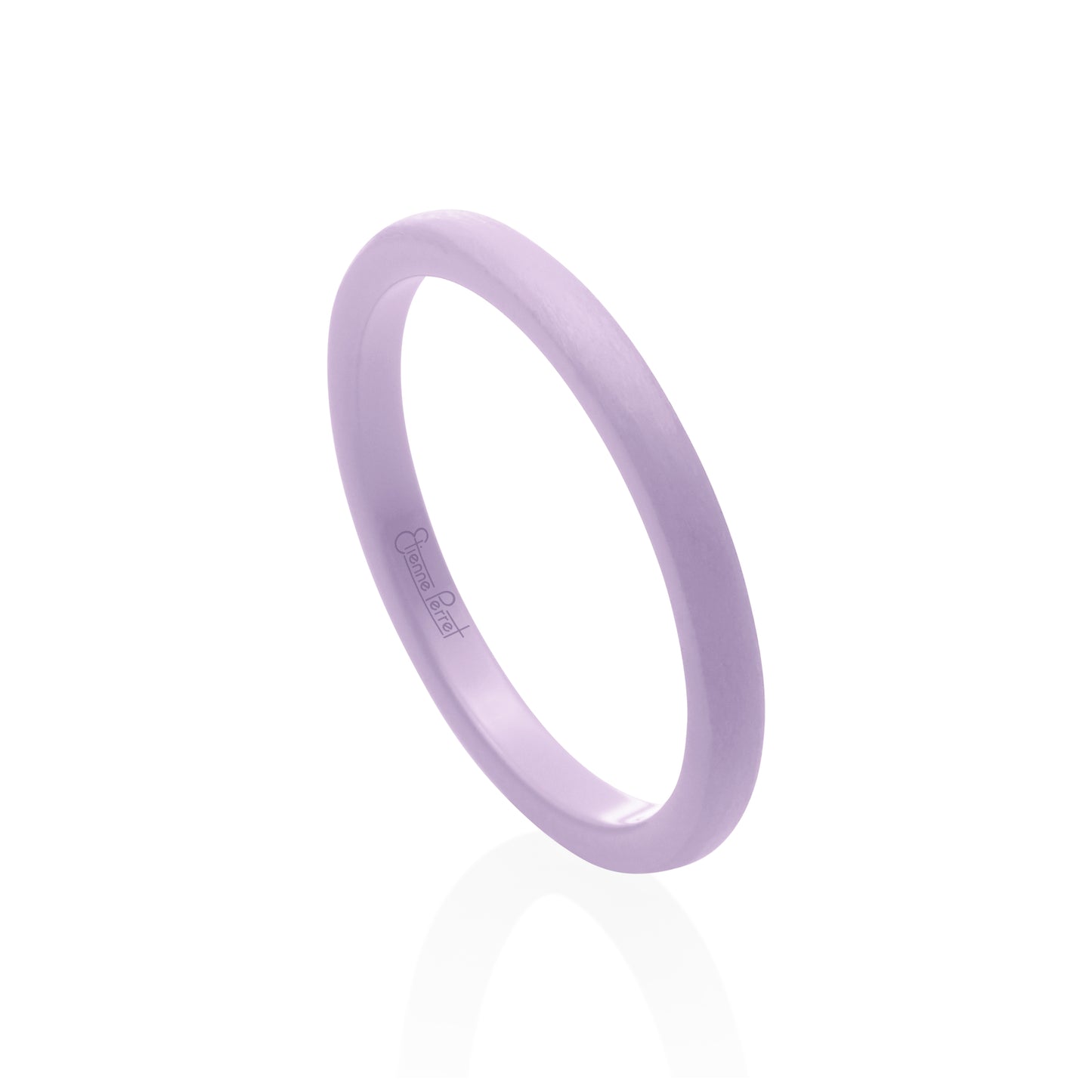 Lavender Gem Ceramic Dome Band 2mm