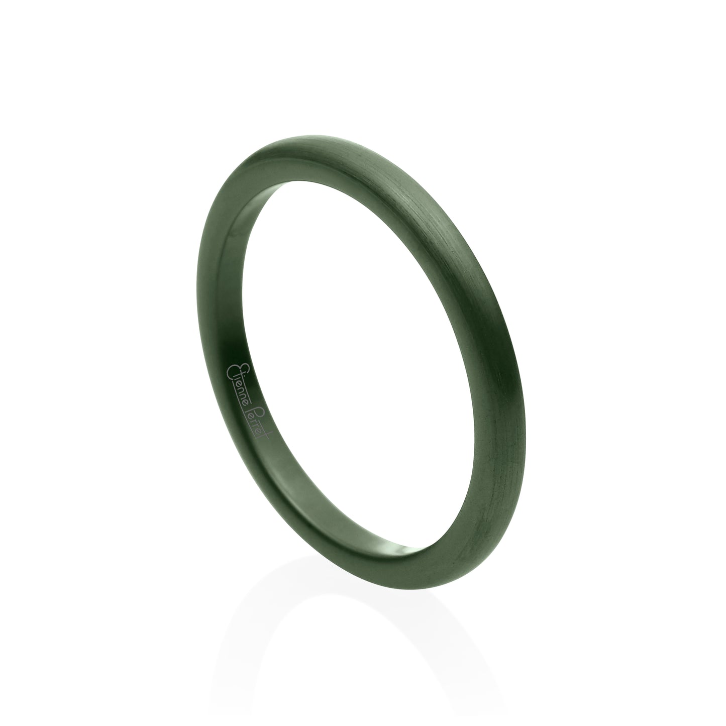 Green Gem Ceramic Dome Band 2mm